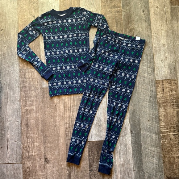 Moon and back hanna andersson organic holiday pajamas unisex kids size 14 - Picture 1 of 5